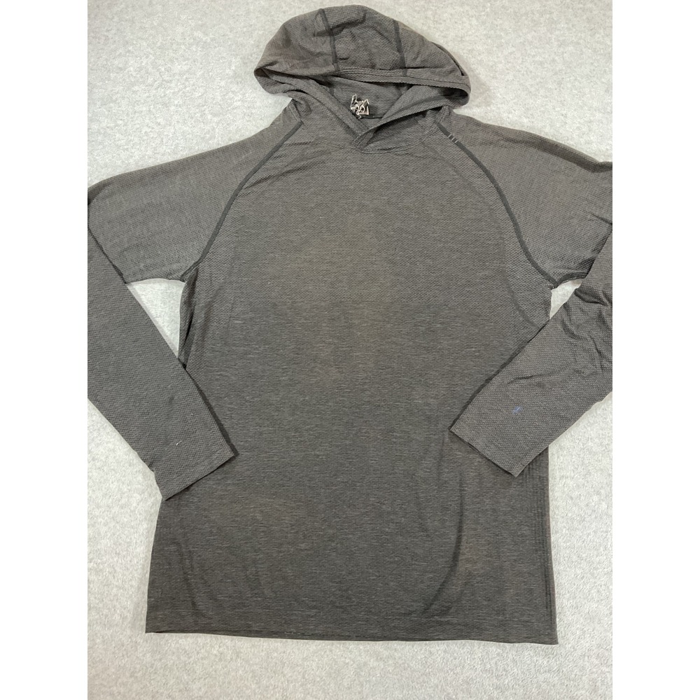Lululemon Metal Vent Tech Hoodie Gray Heather Long Sleeve Shirt Mens Medium 2630